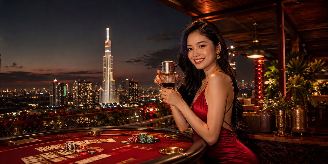 Người chơi thưởng thức baccarat cùng ly cà phê tại TP. Hồ Chí Minh